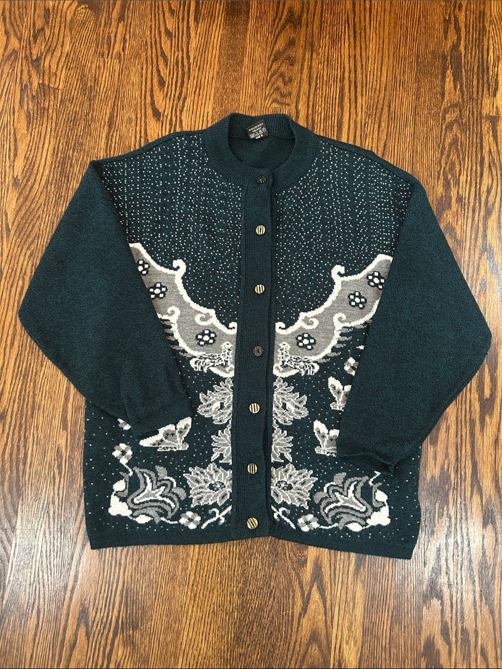 Vintage 80s Knit Cardigan Sweater